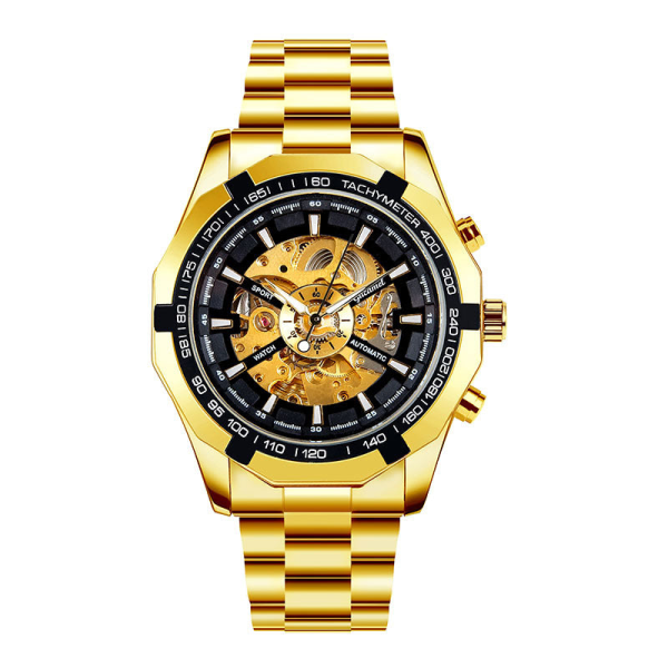Camel Automatisk Mekanisk Klocka Lysande Klocka Herr Full gold black surface
