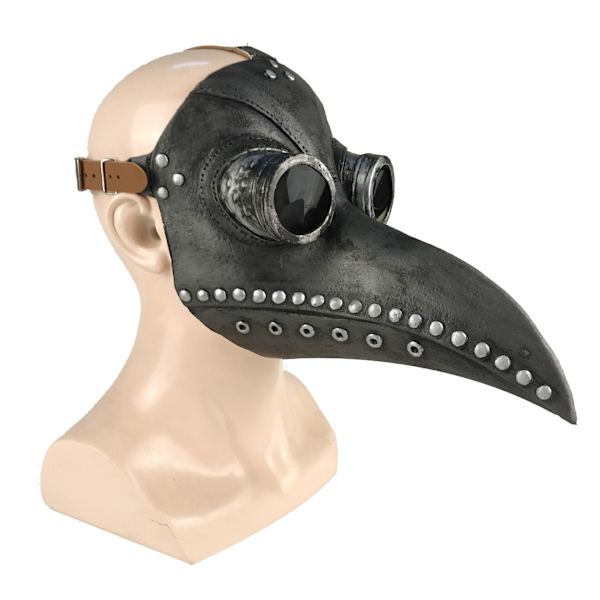 Rolig Latex Steampunk Pesten Doktor Fågel Mask Cosplay Lång Näsa Halloween Maskerad Kostym Rekvisita 648 coffee