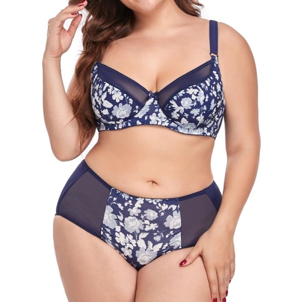 Ultratunn BH-set i Stora Storlekar 38-48 D-kupa Damunderkläder Set L-5Xl Stora Trosor Tan 95D