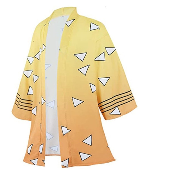 Anime Cosplay Kostyme Demon Slayer Kimetsu No Yaiba Haori Kimono Agatsuma Zenitsu Kochou Shinobu Sommerjakke Skjorte Anime Klær F L