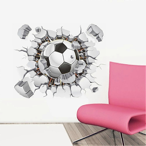 Tapet Modern Enkel Fotboll Trasig Vägg Fotoväggsmålningar Barnrum Vardagsrum-40*50CM
