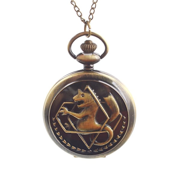Sølv Fullmetal Alchemist Lommeur Med Kæde Æske Halskæde Vedhæng Anime Merchandise Zf1587 Default Title