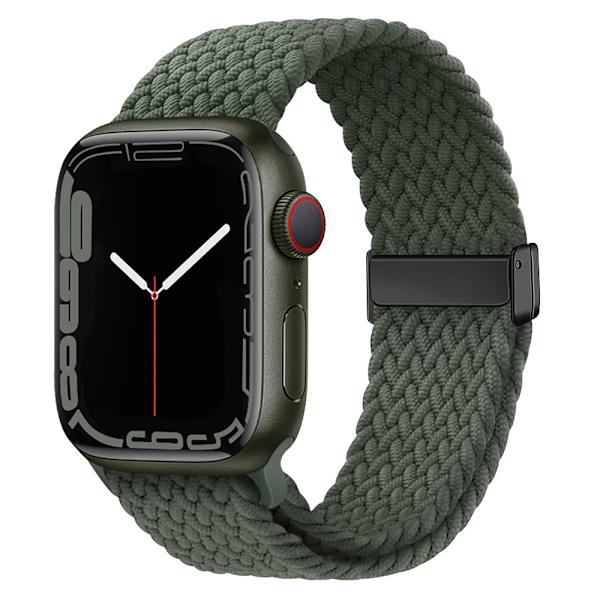 Klockarmband för Apple Watch iWatch 38/40/41mm mörk olivgrön