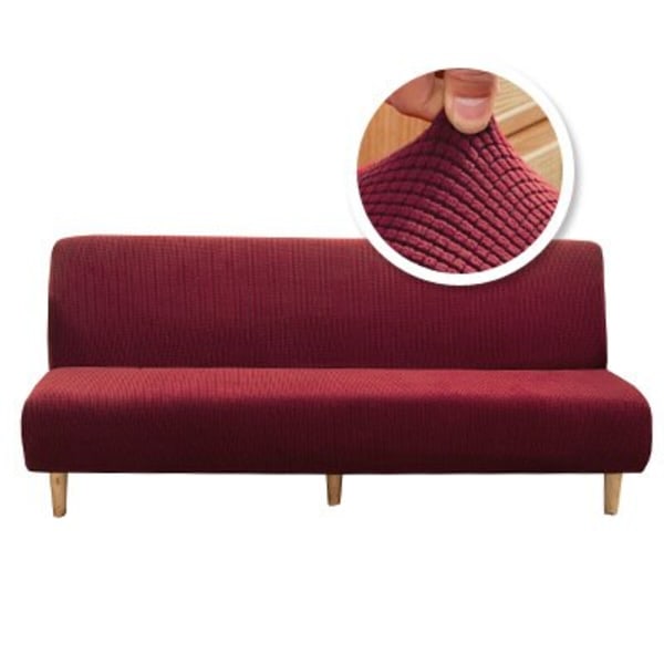 15 Farver Polar Fleece Stof Armløs Sovesofa Betræk Uden Armlæn Stretch Slipcover Foldbar Møbeldekoration Bænkbetræk Pink L Size