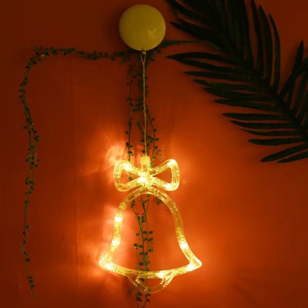 LED Jul Dekorativ Lampa Fönster Sugpropp Lampa Klocka Julgran Älg Jul Event Party Stämningslampa XINGX