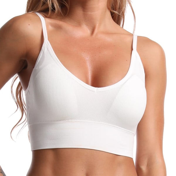 Yoga BH utan Bygel Dam Tube Top Underkläder för Dam Gym 220 Green Free Size