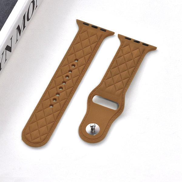 Kellon ranneke Apple Watch iWatch 38/40/41/ 10. sukupolvi 42mm Universaali timantti silikoni-ruskea