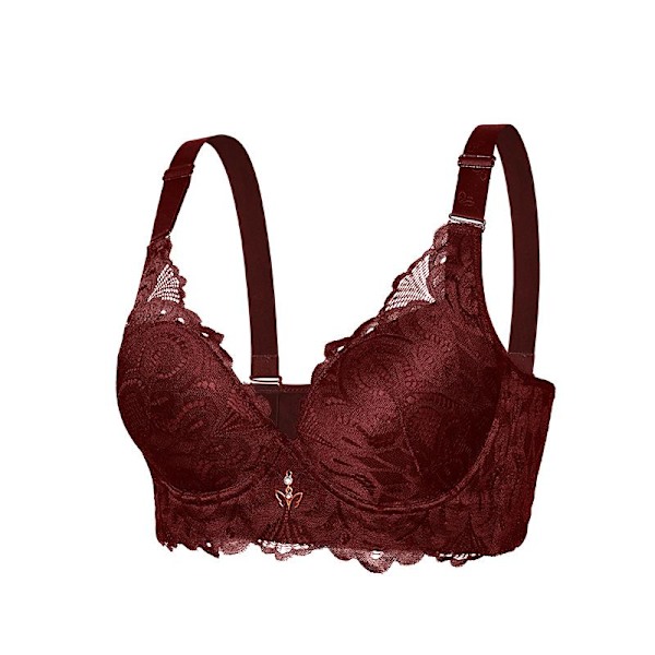 Fullkupa Spetsbehåar för Kvinnor C D Kupa Sexig Behå Bygel Stor Storlek Lingeire 34 Till 50 Brown 36D