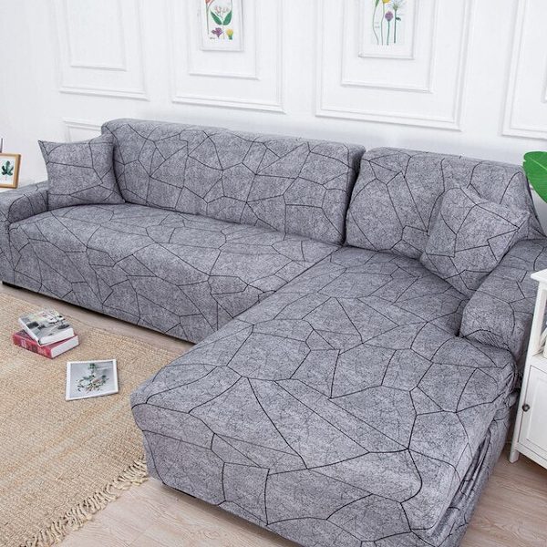 Elastiskt sofföverdrag stretch sektionshörnsoffa överdrag universellt överdrag för vardagsrum 1/2/3/4 möbelskydd, L-formad behöver köpa 2 st flower28 1-seat 90-140cm