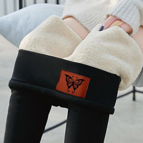 2023 Vinter Varma Sexiga Leggings Dam Supertjocka Hög Stretch Lamm Cashmere Leggings Smala Fitness Dam Byxor Leggings Color 2 L(Size Fits S)