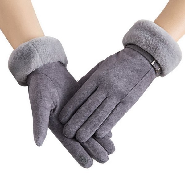 Söta lurviga varma handskar höst och vinter damhandskar fullfingerhandskar dam utomhussporthandskar damhandskar skärm 13 One Size