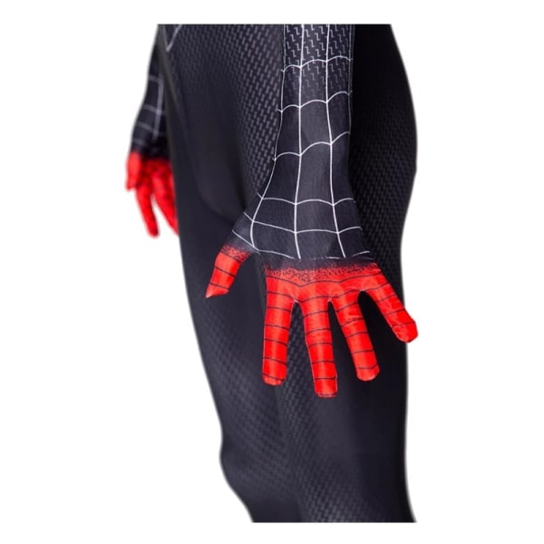 Spiderman Miles Morales Cosplay Kostym Zentai Bodysuit Anime Superhjälte Kostym Jumpsuit för barn Spandex Halloween Cosplay Style 10 140