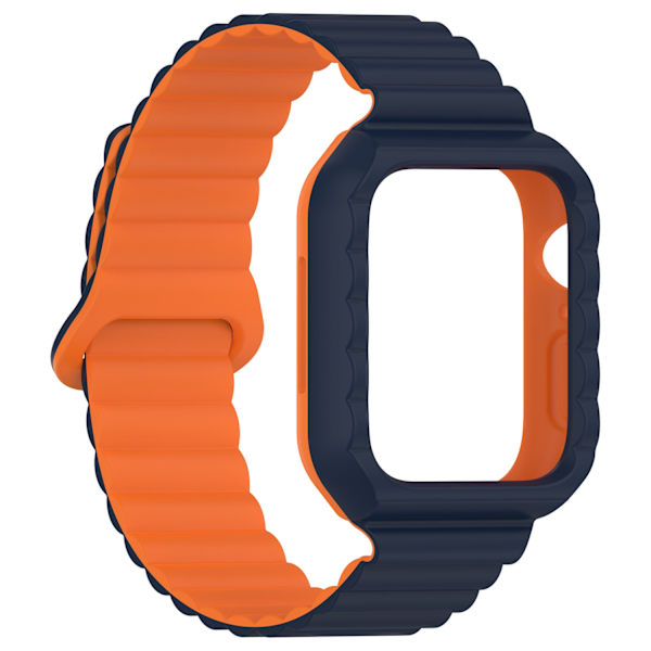 Klockarmband för Apple Watch iWatch 38/40/41mm Midnattsblå + Orange