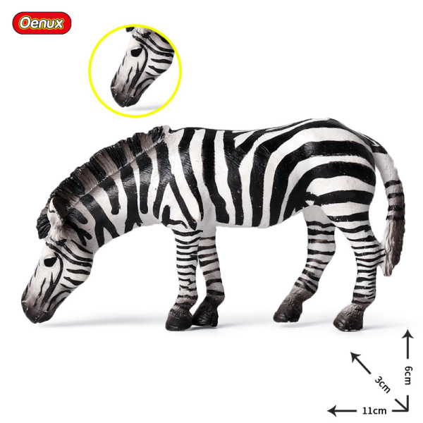 Zebra Model Simulation Vilde Dyr Børn Dekoration Legetøj Læring Uddannelse Model Zebra foal [0.022KG]]