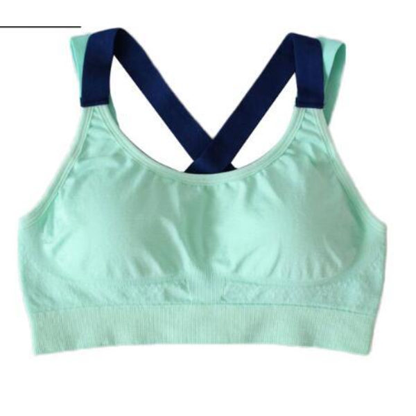 Yoga BH Fuld Skål Åndbar Top Stødsikker Krydsryg Trænings BH Til Kvinder 02 beige(with pad) S