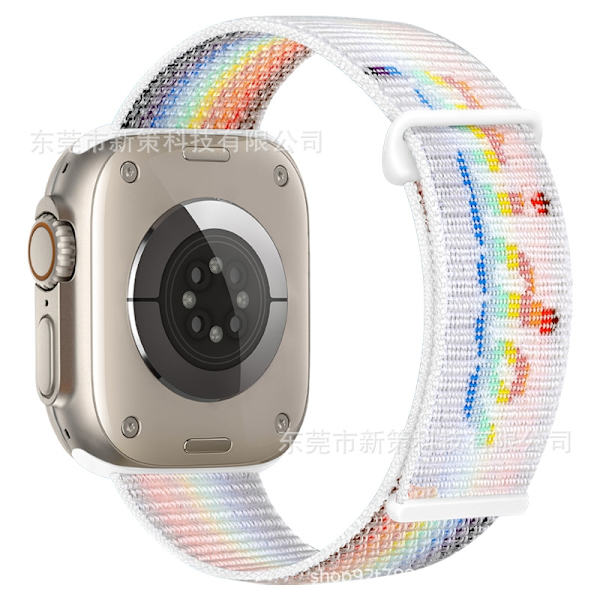 Urrem til Apple Watch iWatch 38/40/41/42 S10mm Hvid Regnbue