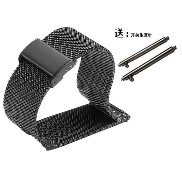 Kellon ranneke Apple Watch iWatch yhteensopiviin kelloihin 38-40-41 Musta 0.6 linjan klipsi