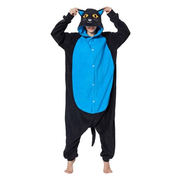 Enhjørning Pyjamas Voksen Dyr Kat Onesie Kvinder Mænd Par Vinter Pyjamas Sæt Natkjole Nattøj Flanel Hjemmetøj as picture4 M