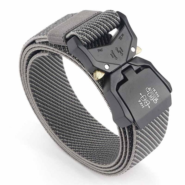 Taktiskt midjeband i nylon för män, elastiskt byxbälte, militär fläktverktygsbälte Plain-Red 125cm