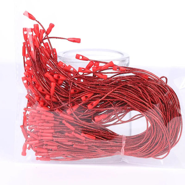 100 st 20 cm Polyestertrådar för Julhängen Julgran Julkula Etikettverktyg Juldropp Ornament Tillbehör Red 20cm
