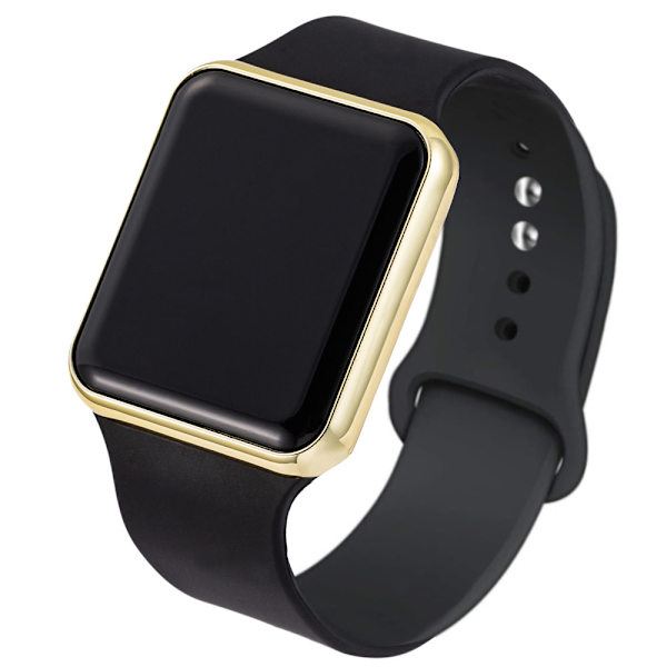 Digital Lover Klockor Par Klocka Sport Lover Armbandsur LED Digital Klocka för Män Kvinnor Lyx Elektronisk Klocka Pareja Black Gold