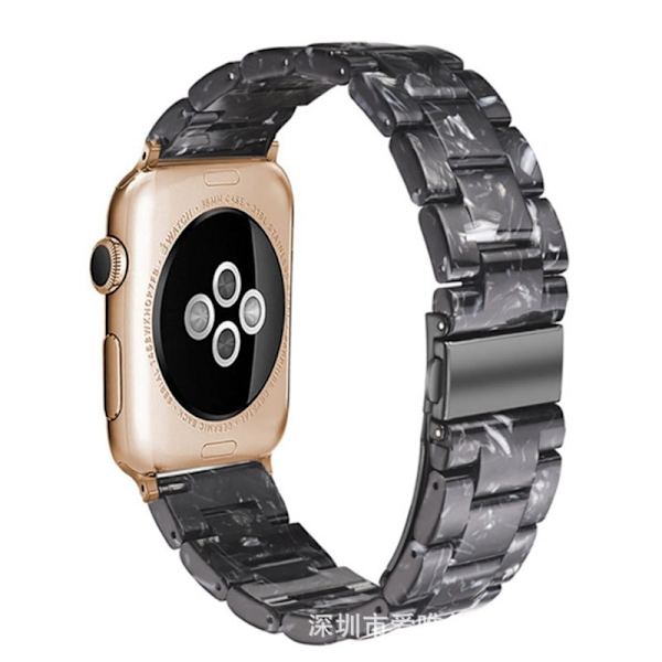 Urrem til Apple Watch iWatch 42/44/45mm Sort blomst