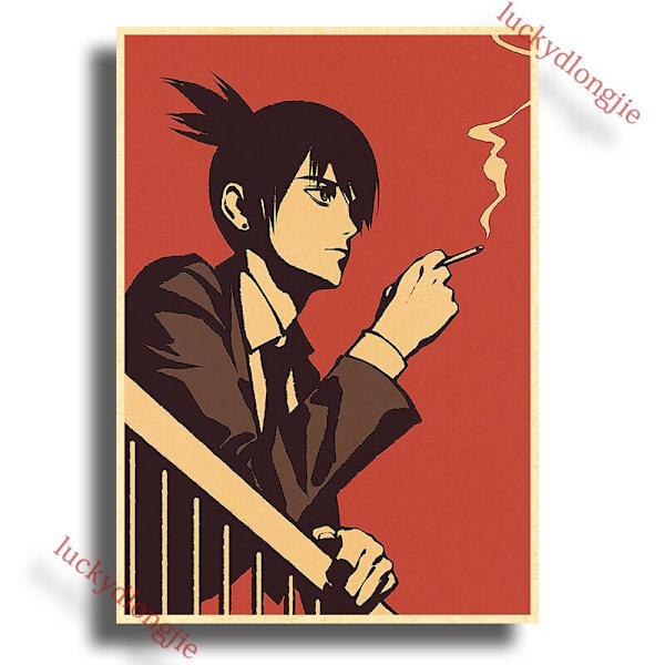 Chainsaw Man Anime Plakat Retro Kraftpapir Vintage Hjem Dekor Maleri Stue Bilde Gave Veggklistremerker Kafé Dekor Kunst Vegg 42X30cm(A3) 40