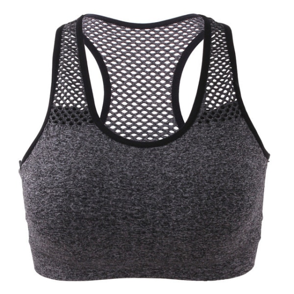 Joogaliivit Naisille Korkea Joustavuus Langattomat Pehmustetut Urheilutoppi Saumaton Fitnessliivi Naisille Gray S