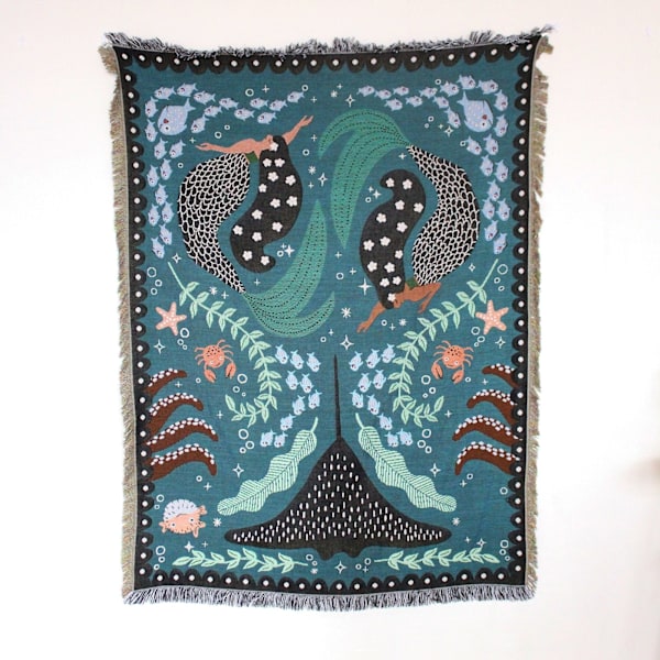 Nordisk Plaider til Seng Sofabetræk Stueindretning Sofaplaid Fritid Sengetæppe Udendørs Camping Picnic Måtte Boho Tapestry XT07-5 130X160cm