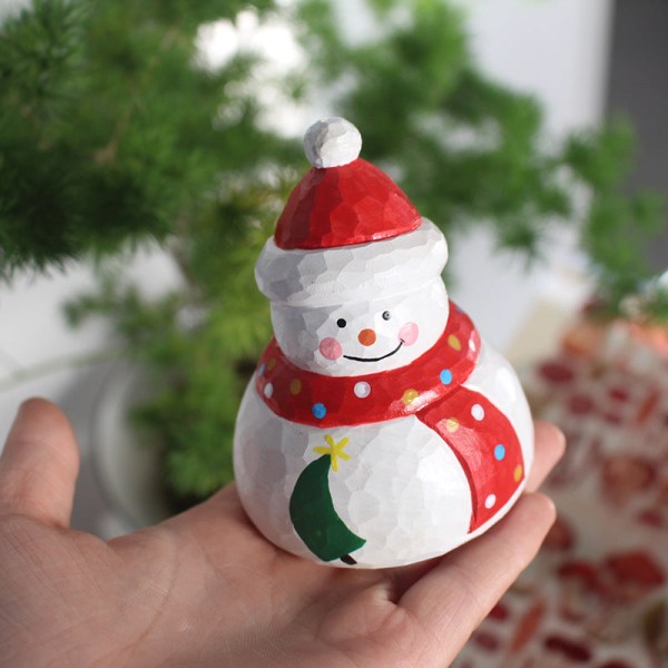 Julgransprydnad Dekorativa Gåvor Skrivbord Monter Bord Tomte Snögubbe Docka Gåva Fat Duck