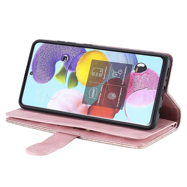 Motorola Moto G35 5G -kotelo PU-nahkainen puhelinkotelo vetoketjullisella lompakolla ja 9 korttipaikalla Style B