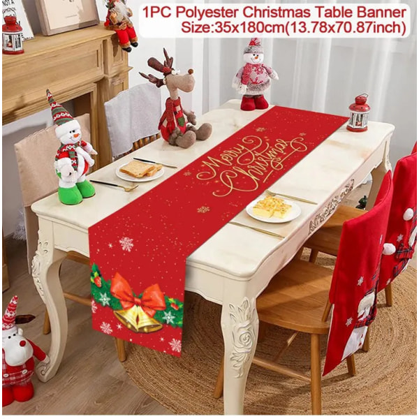 Julbordslöpare God Jul Dekorationer 2023 För Hem Duk Navidad Noel Kerst Julklappar Nyår 2024 Natal polyester 32 as picture