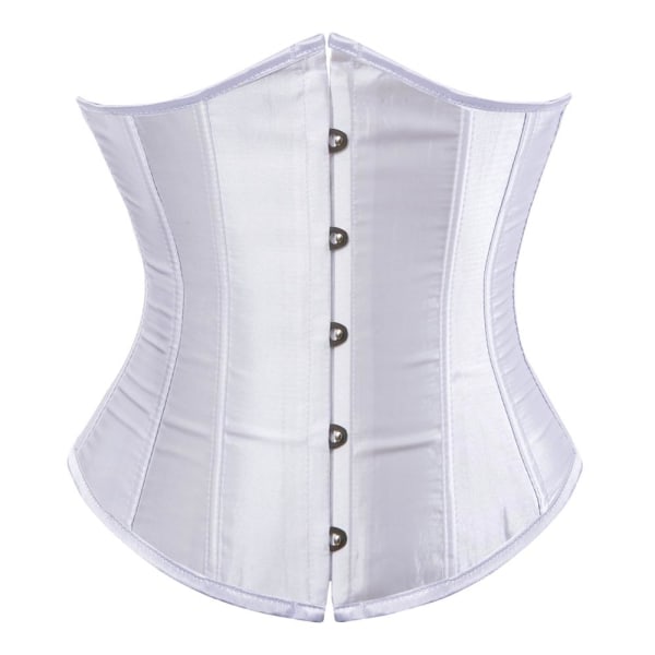 SEXIG gotisk korsett med underbyst och midja cincher Bustiers Top Workout Form Kroppsbälte Plus size Underkläder S-6XL White XXL