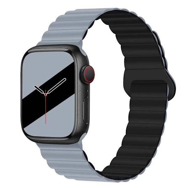 Klockarmband för Apple Watch iWatch 38/40/41MM stark magnetisk attraktion Obsidiangrå med svart