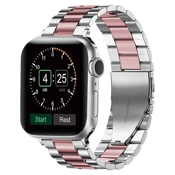 Klockarmband för Apple Watch iWatch för S10-46mm 42/44/45/49mm silverpuder