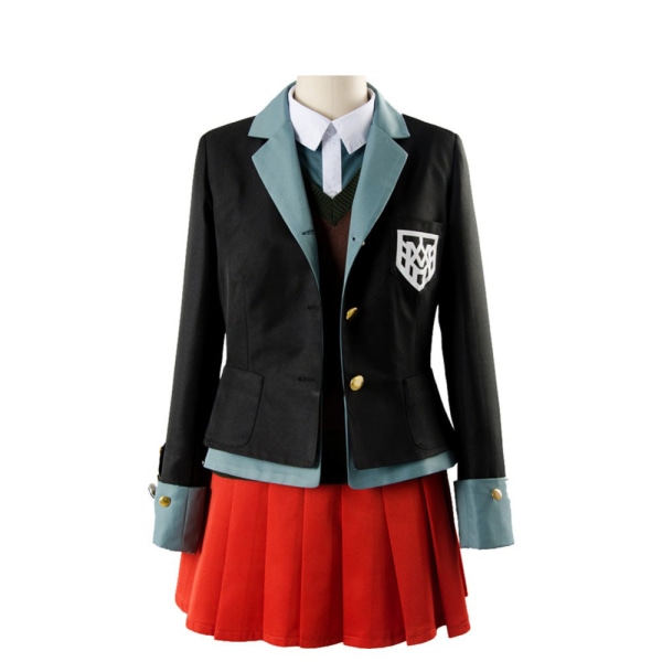 Anime Danganronpa Yumeno Himiko Cosplay Kostume Skolepigeuniform Halloween Karneval Fest Nederdel Sæt Rød Paryk Magisk Hat Wig XXL