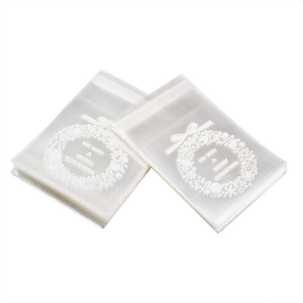 50/100 stk. Gaveposer til småkager Julemand Snemand Snacks Småkager Plastik Emballageposer Fest Bryllup Slikpose Børnefavor Santa Claus 100pcs