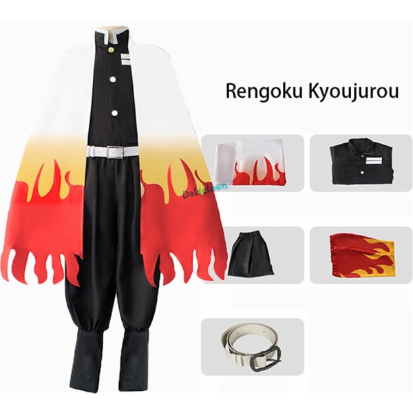 Anime Demon Slayer: Kimetsu No Yaiba Zenitsu Giyu Tanjirou Kamado Nezuko Cosplay Kvinnor Barn Män Kimono Cosplay Kostym Rengoku Kyoujurou Kids 120