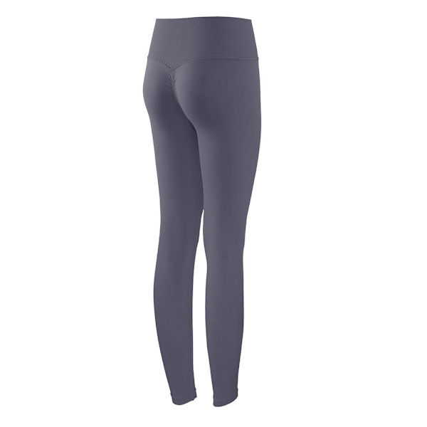 Lycra Fersken Bukser Høj Talje Yoga Bukser Dame Tætsiddende Sømløse Hofte Løft Fitness Bukser Hudvenlige Ægte Nøgen Fornemmelse Sportsbukser Mint Green M