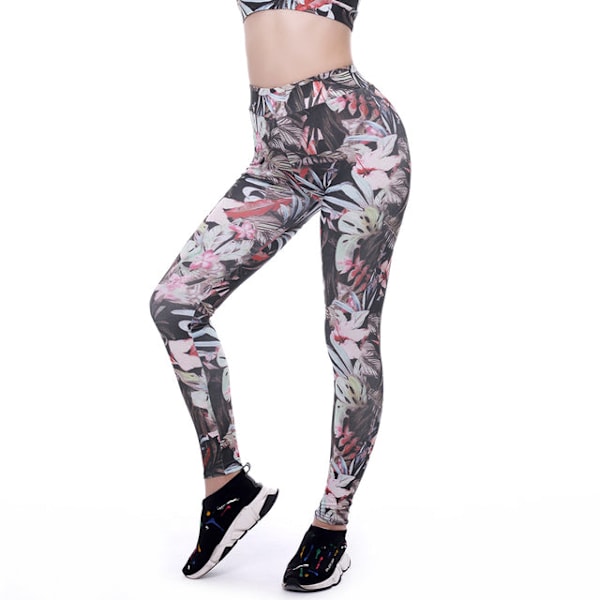 Joogahousut Juoksuhousut Trikoo Kuntosaliharjoittelu Leggingsit Urheilu Naisille NB628-camouflage M