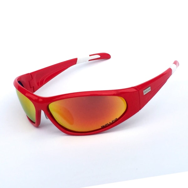 Polarisoidut pyöräilylasit ulkokäyttöön, urheiluaurinkolasit Red frame polarized true revo Red 17cm