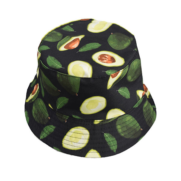 Avocado frugt mønster bucket hat skygge udendørs mænd og kvinder generel afslappet kasket 1 One Size