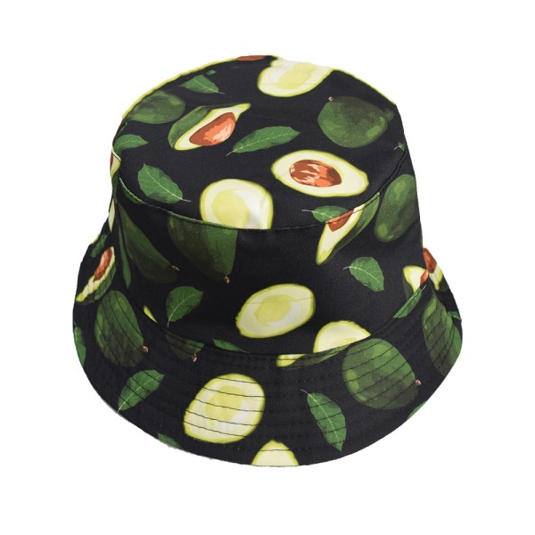 Bucket hat med avokadomönster, brätte, utomhus, herr och dam, allmän avslappnad keps 2 One Size