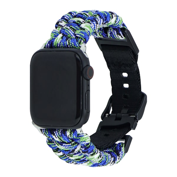 Kellon ranneke Apple Watch iWatch 44/45/46mm sinivihreä naamiointi