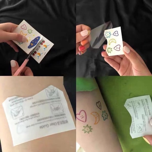 Väliaikaiset tatuointitarrat tytöille, vedenpitävät, pitkäkestoiset, feikkitatuointitarrat käteen, kirkkaat, söpöt tatuoinnit vartalolle, kasvoille, lasten tarrat B 30pcs