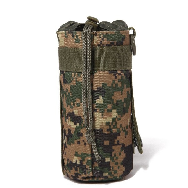 Tactical Molle Crossbody-väska Justerbar dragsko Vattenflaskväska Utomhuscamping Vandring Vattenflaskhållare påse med spänne S Size Desert