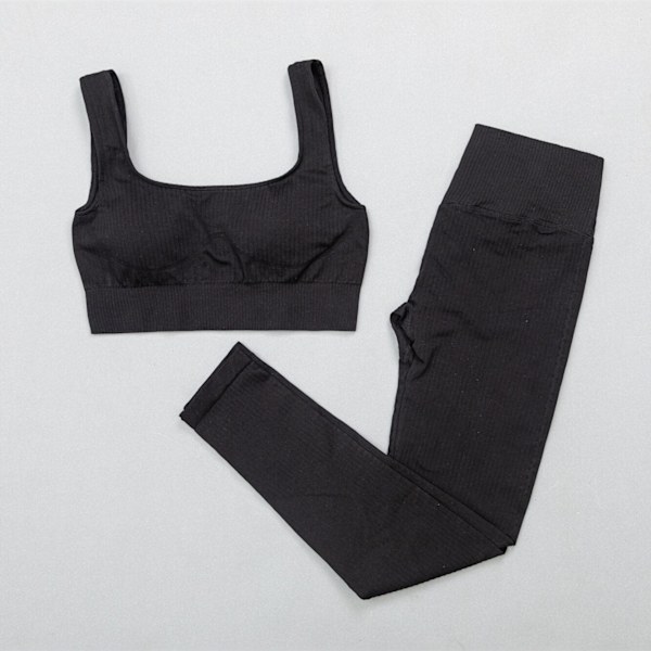 Yoga Set Träningskläder Yoga Leggings och BH för Kvinnor 3 pcs sets khaki L