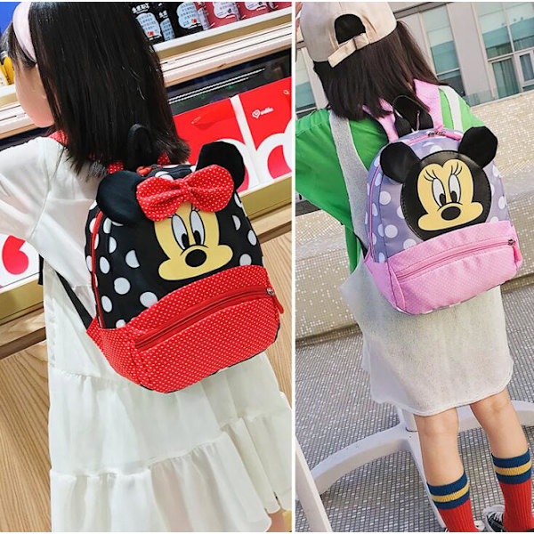 Disney Tecknad Ryggsäck För Baby Pojkar Flickor Minnie Mus Mickey Mouse Barn Härlig Skolväska Förskola Skolväska Barn Present style15  22x21x10CM