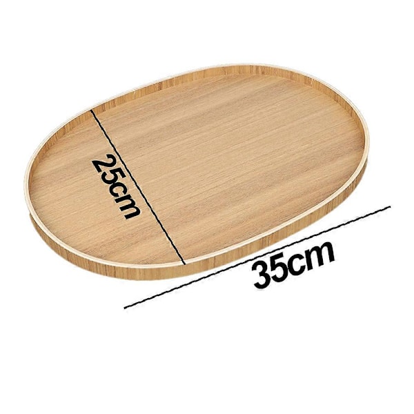 Oval bricka kreativ träbricka för desserter