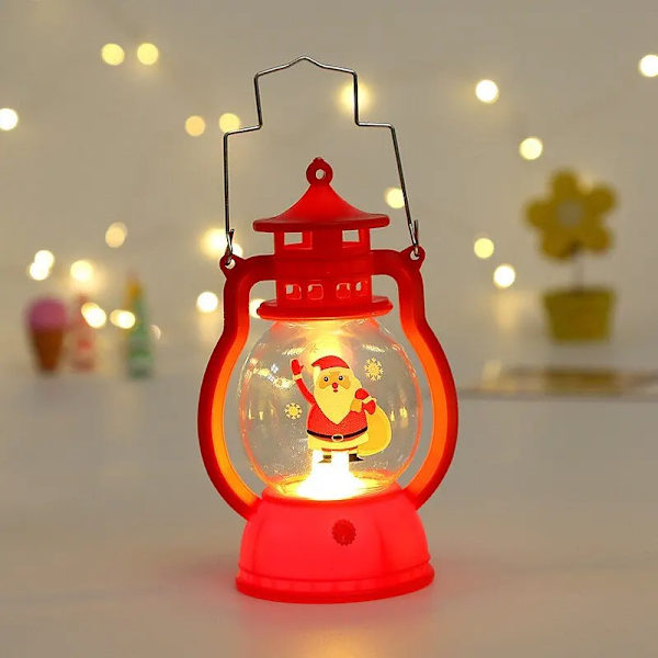 Jul Vindlykta Ljusstake Lampa Nattlampa Gammal Man Snögubbe Dekoration Skrivbordsdekorationer Juldekorationer Plum
